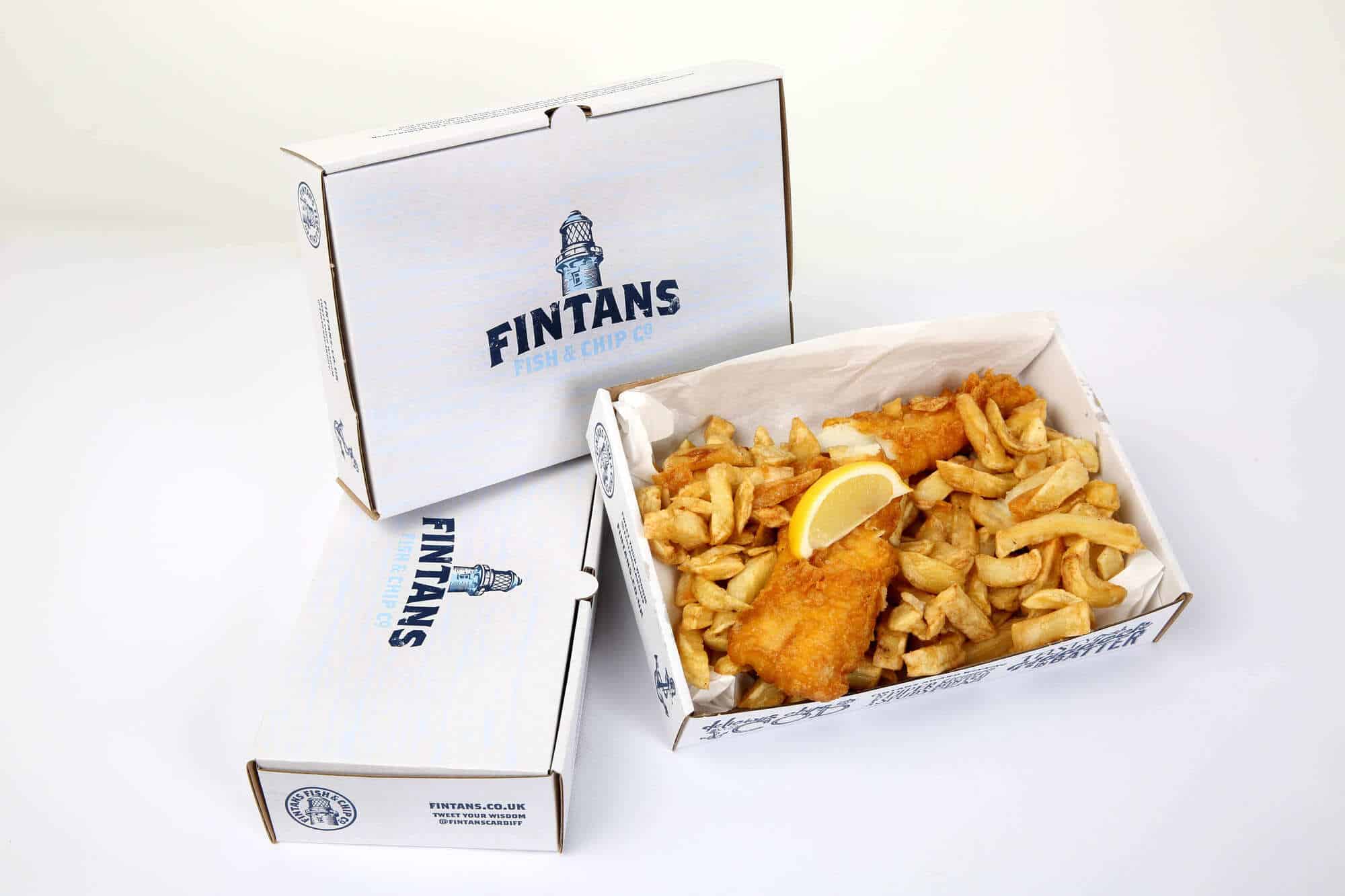 Fish and chip boxes we have designed and are available for UK wide delivery